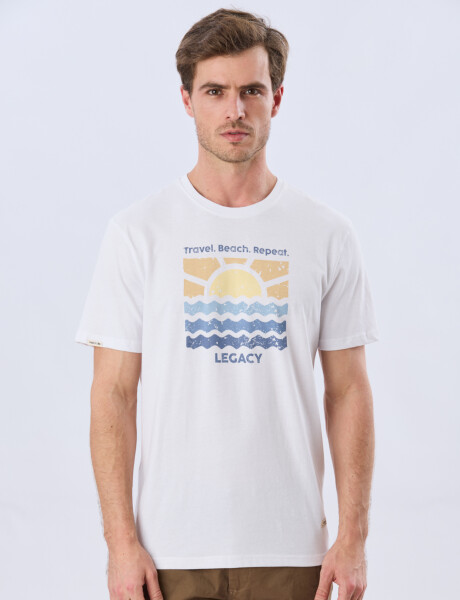 REMERA ESTAMPADA DE ALGODÓN Blanco