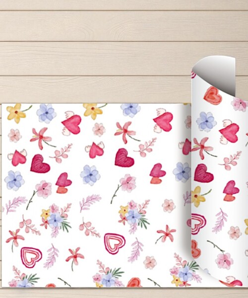 Papel Regalo Bobina 60cm x 100mts LITTLE HEARTS
