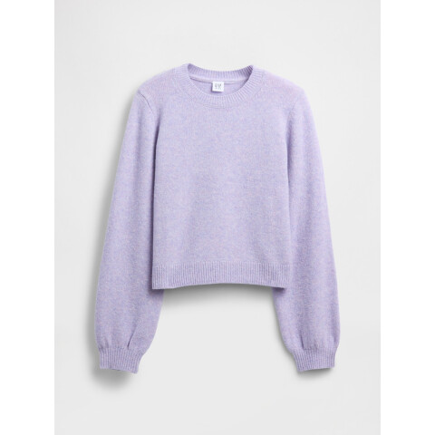 FAST CASHSOFT SWEATER_CREW PURPLE HEATHER 450