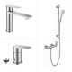 Juego Grifería Brush Nickel Ducha Exterior Y Bidet