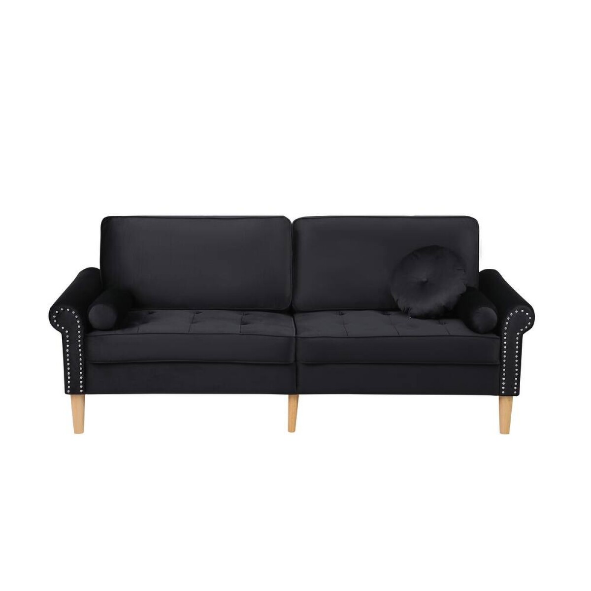 Sillón Sofá Florencia 3 cuerpos + Almohadones - Negro 