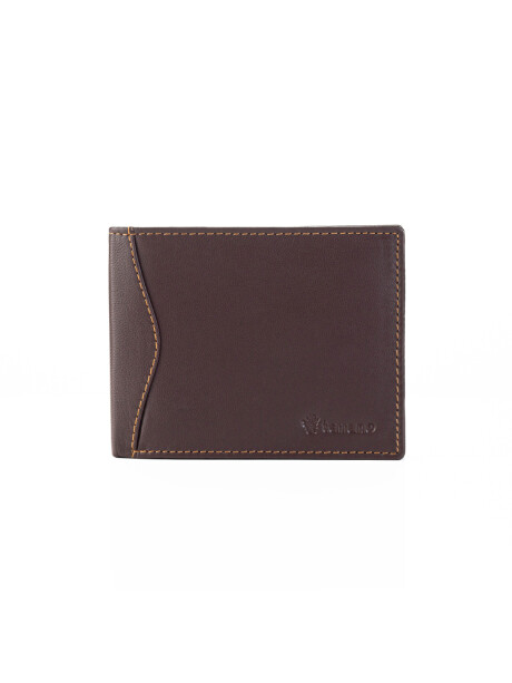 Billetera cuero Doble Volante Marrón