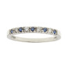 Anillo Alternancia de oro blanco 18k con zafiros y brillantes Anillo Alternancia de oro blanco 18k con zafiros y brillantes