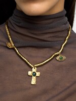 Collar Corto Con Colgantes De Piedras multicolor