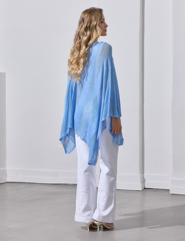 Poncho Lurex CELESTE