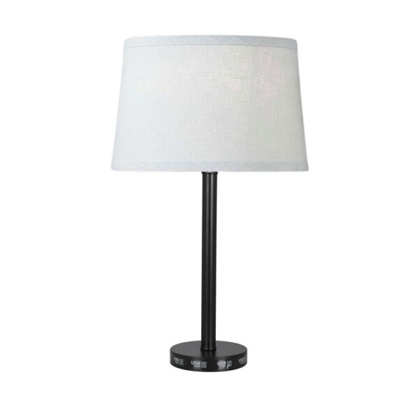 Lampara De Escritorio Mesa Portátil 220V Con Puerto Usb Color Negro