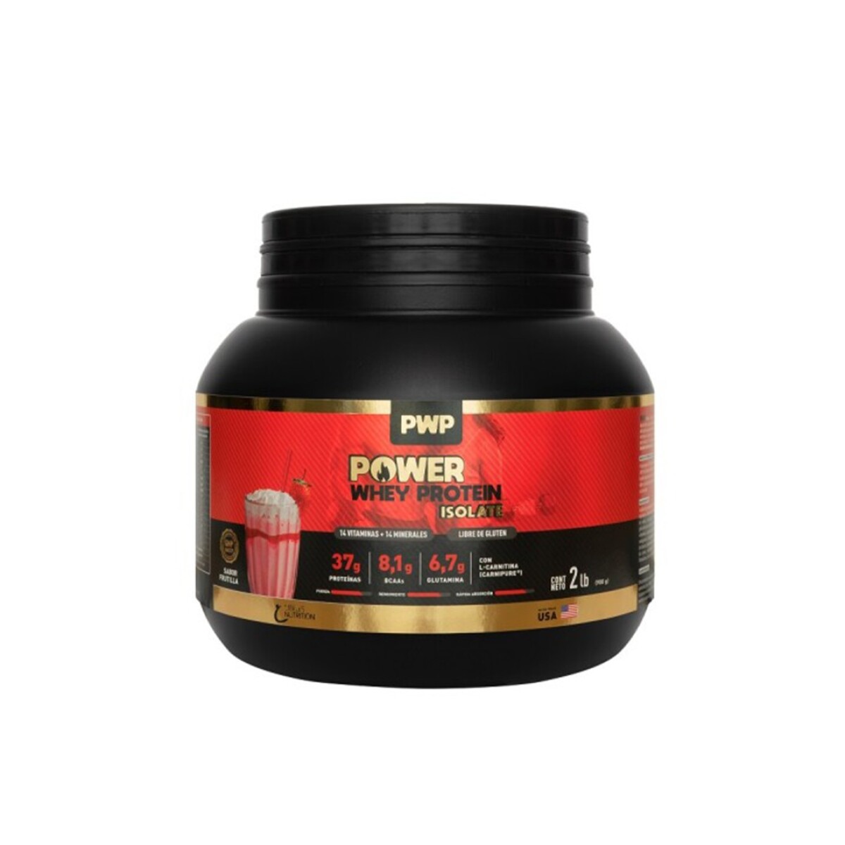 Pwp Power Whey Protein Isolate 2 Lb - FRUTILLA 