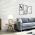 Revestimiento Pared Adhesivo 3d Piedra Ladrillo 20 Mts x 0,70 Mts Variante Color Blanco