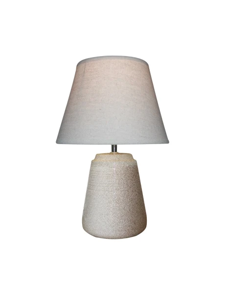 LAMPARA DE MESA CERAMICA D25x40CM BLANCO/MARRON LAMPARA DE MESA CERAMICA D25x40CM BLANCO/MARRON