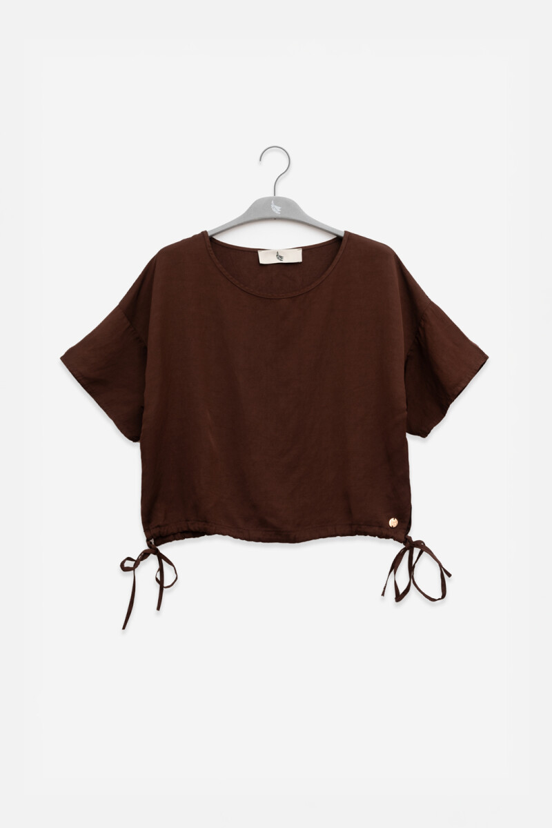 SHORT SLEEVE TOP Chocolate