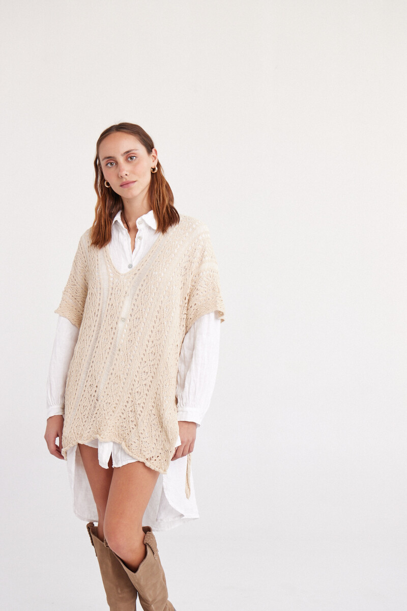 Poncho Amor Beige