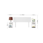 COMBO DORMITORIO – ROPERO 4 PUERTAS + RESPALDO + 2 MESAS DE LUZ BLANCO