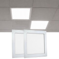 Panel De Techo Pack X2 Plafón Cuadrado Luz Blanca Panel De Techo Pack X2 Plafón Cuadrado Luz Blanca
