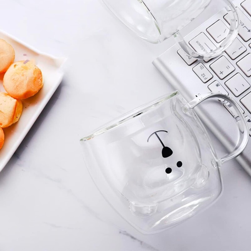 Taza doble vidrio 250ml oso