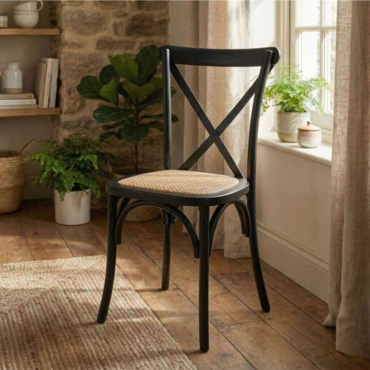 Silla de Comedor Vienesa - Negro 