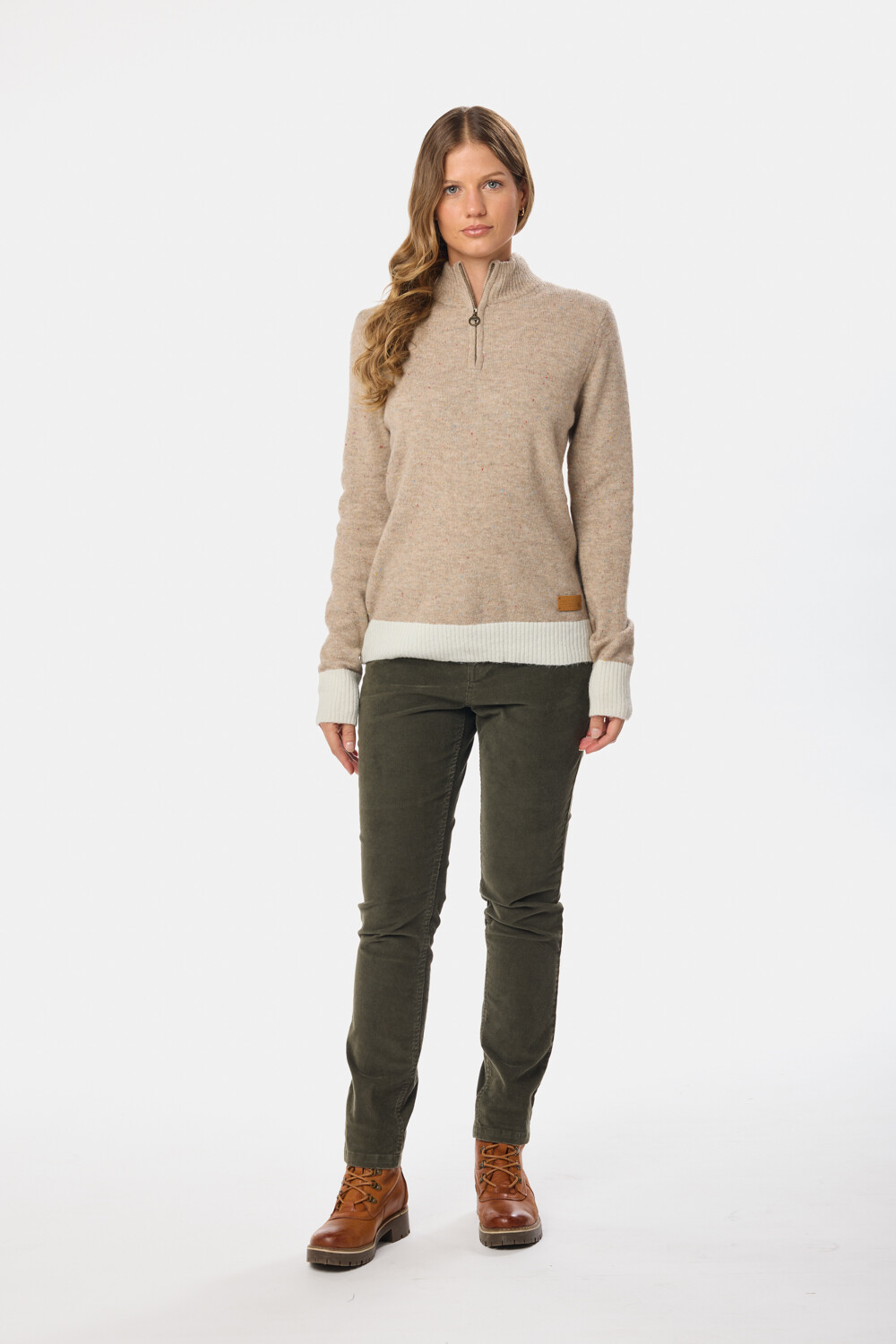 PANTALON DE PANA CON SPANDEX Verde