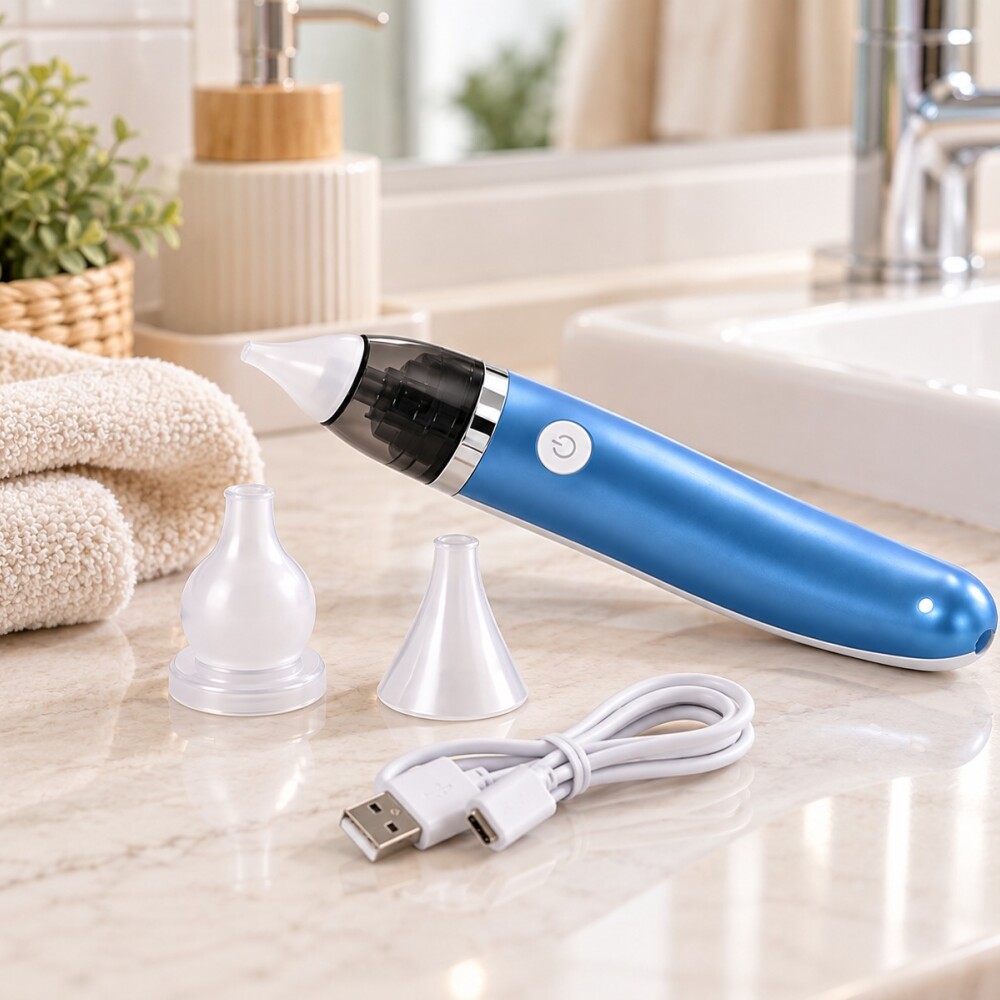 Aspirador nasal electrico azul