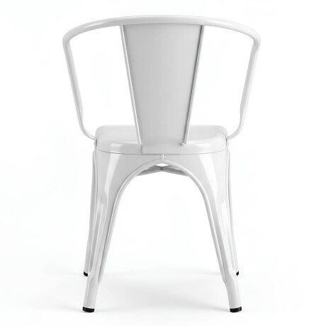 Silla Tolix Fade To Black Metálica Reposabrazo Blanco