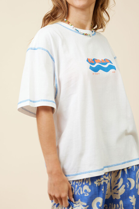 T-SHIRT PARU RUSTY Blanco