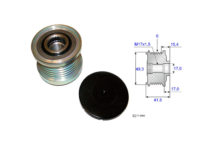 Polea Alternador Marcha Libre Alt Citroen C3 Picasso 12-13 Polea Alternador Marcha Libre Alt Citroen C3 Picasso 12-13