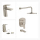 JUEGO COMPLETO DE GRIFERIA FV EPUYEN BRUSHED NICKEL GRIS-BRUSHED NICKEL