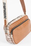 Bandolera croco marrón