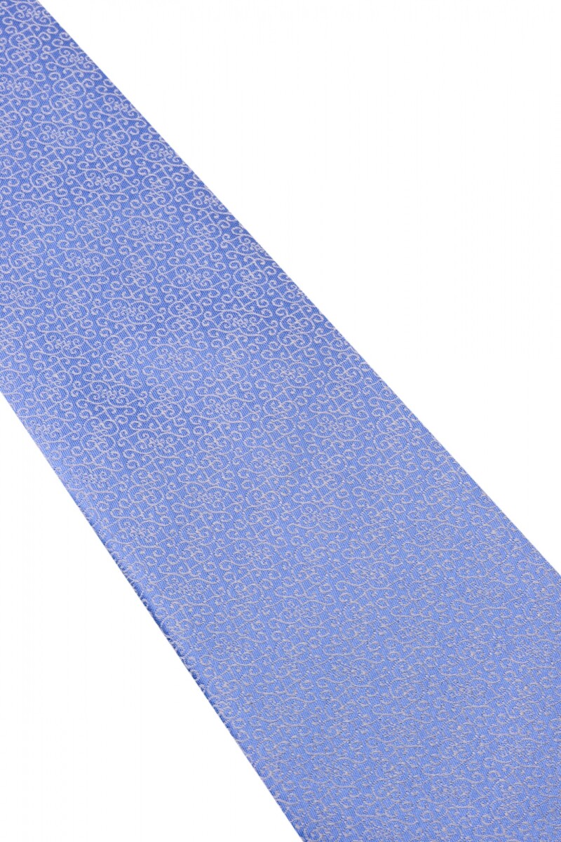 Corbata con pañuelo 8 cm CELESTE FANTASIA