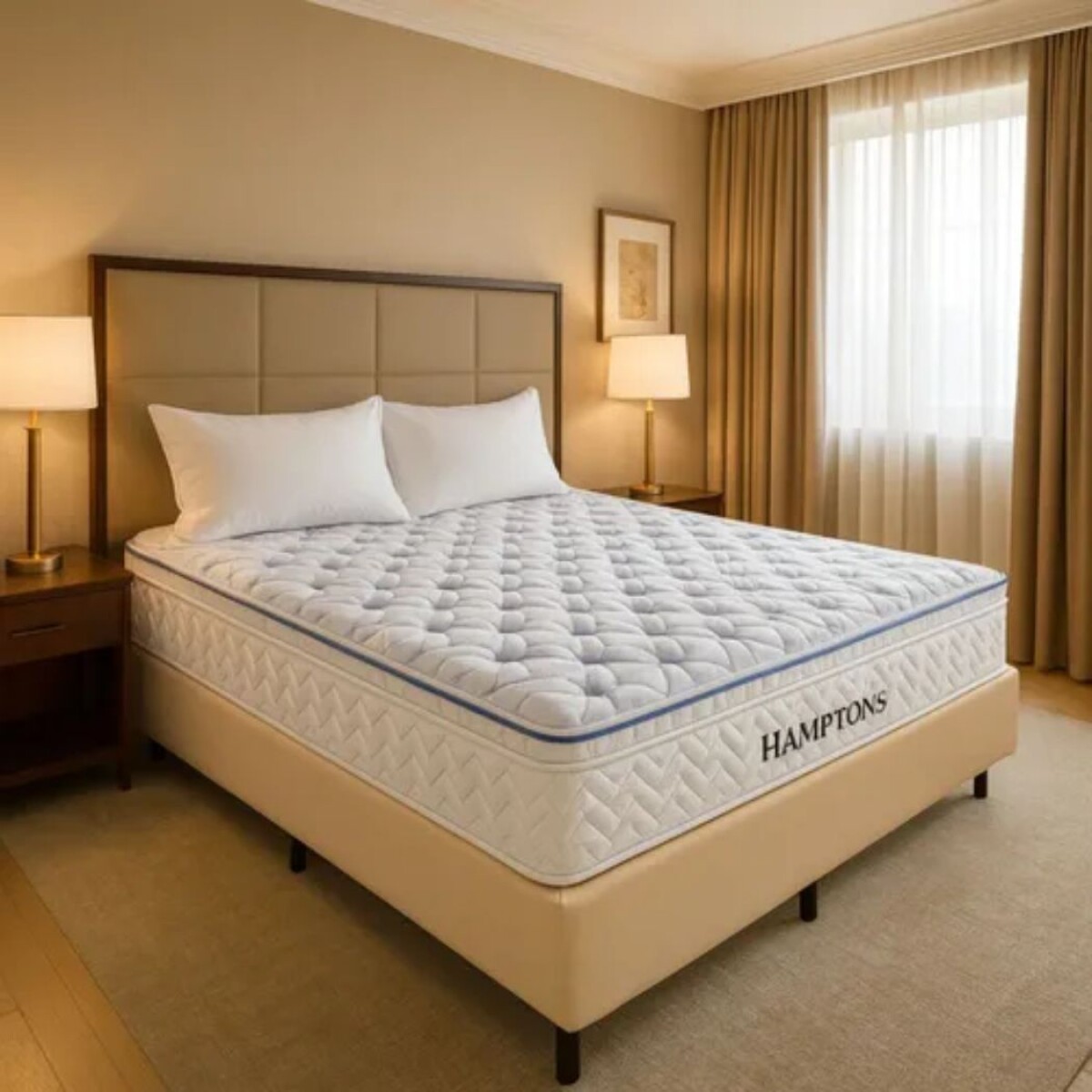 Sommier Queen THM Hybrid Rhenium - Beige 