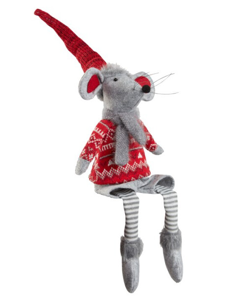 Ratón navideño GYLVE 67 cm, gris Ratón navideño GYLVE 67 cm, gris