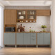 JUEGO DE COCINA 5 MODULOS Y MESADA MDF LINEA COLORS FREIJO Y VERDE