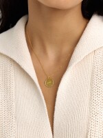 Collar Con Medalla - Plata De Ley 925 dorado