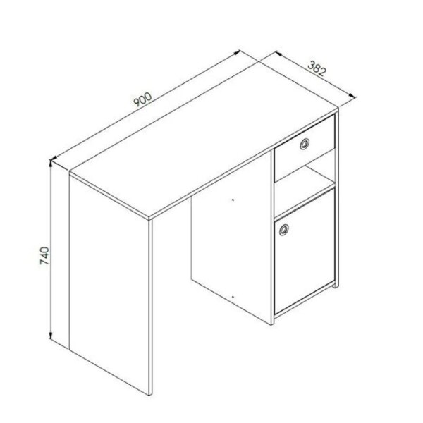ESCRITORIO CON CAJON Y PUERTA - BLANCO ESCRITORIO CON CAJON Y PUERTA - BLANCO