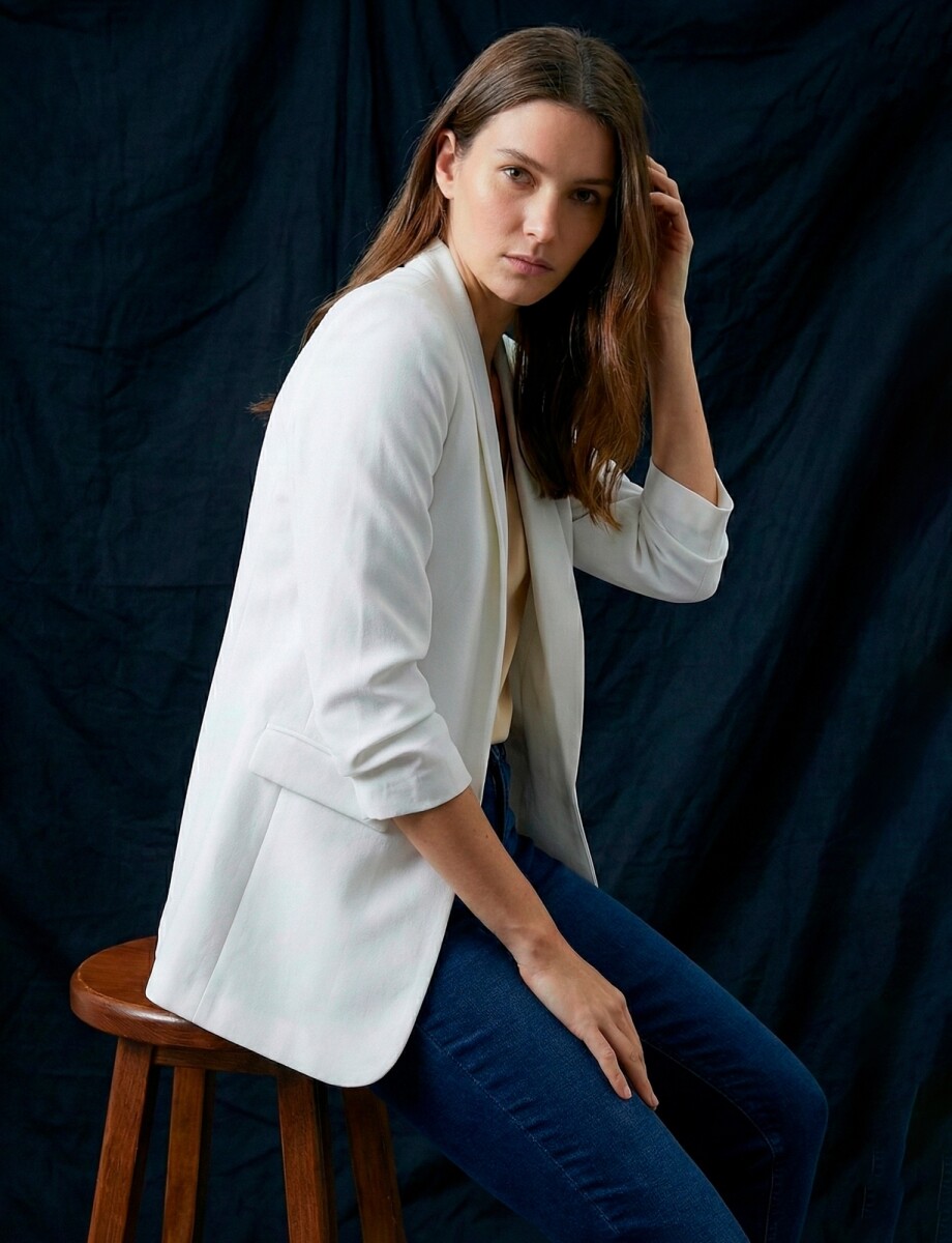 Blazer Manga Frunce - Crudo 