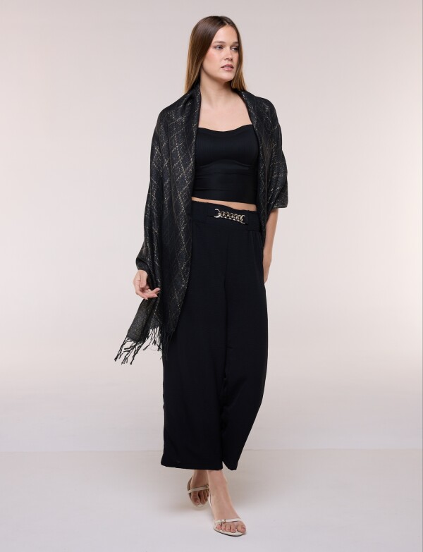 Pashmina Noche NEGRO/DORADO