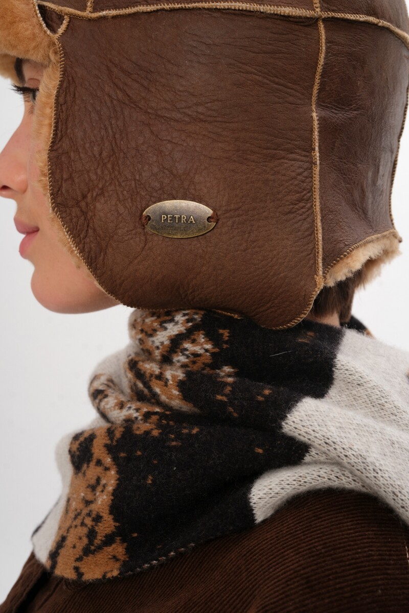Gorro Leather Cool Marrón
