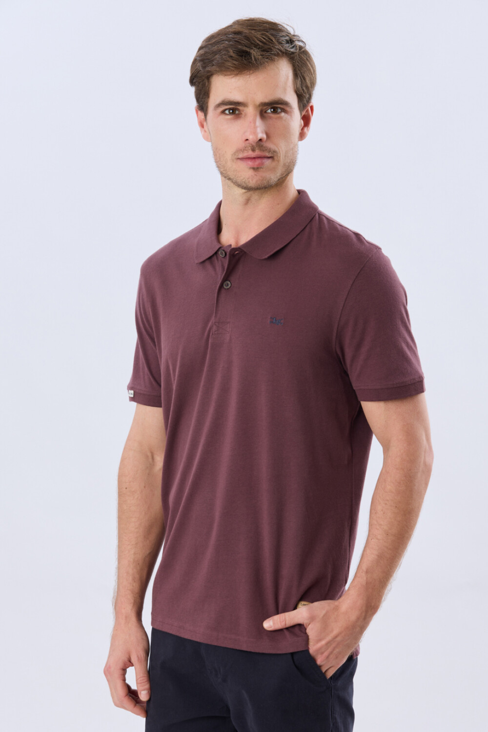 REMERA POLO LISA JERSEY Bordo