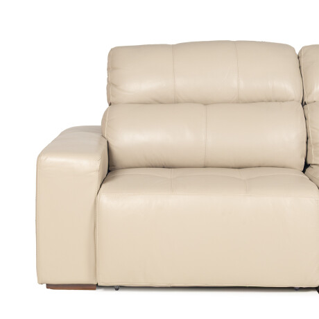 Sofá Agazzi (Reclinable) - Cuero Básico - 2 cuerpos 519 (Beige)