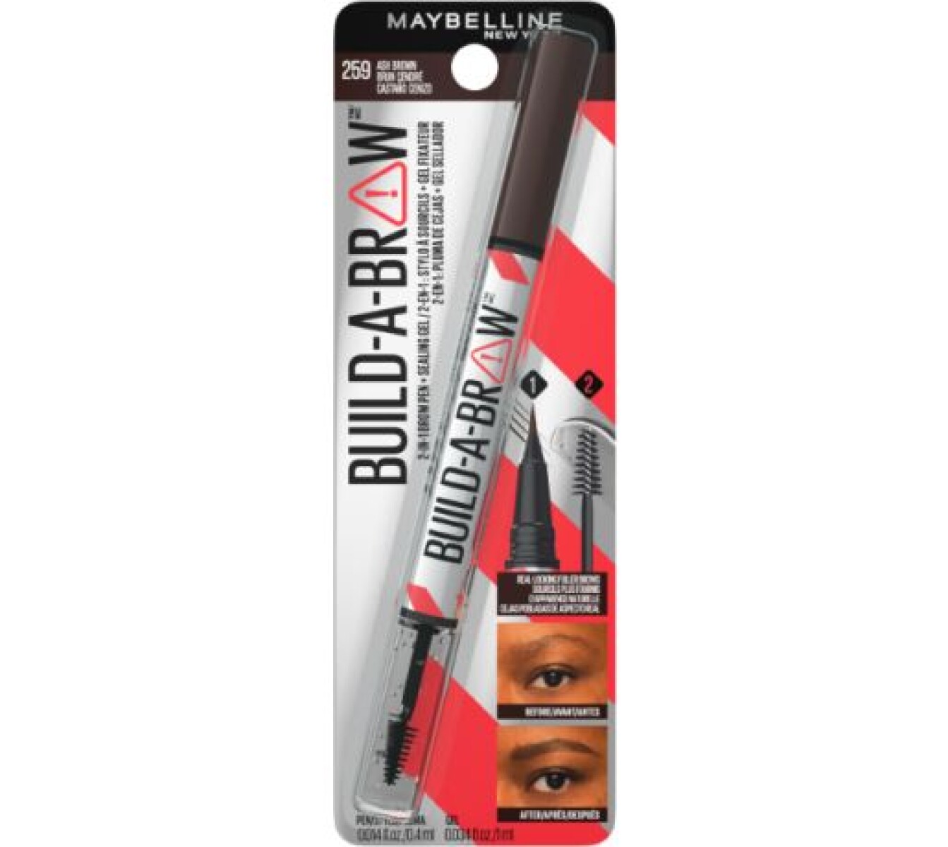 Maybelline Delineador de Cejas Build a Brow N°259 Castaño Cenizo – Definición Precisa 