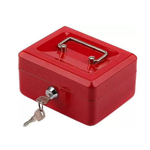 Caja Fuerte de Metal Chica Rojo