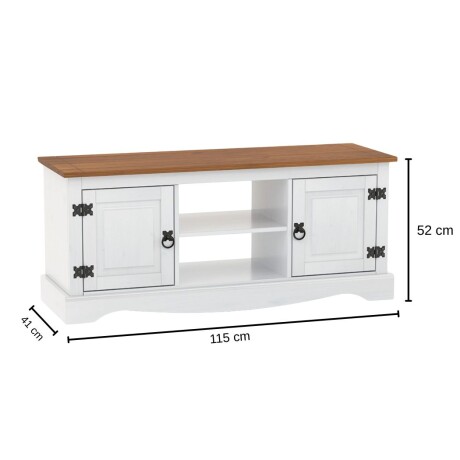 Promo Rack de Tv + Mesa Ratona Articulada Linea Naturale Blanco/Roble
