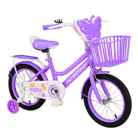 Bicicleta infantil Butterfly con música y luces Rodado 16 Violeta