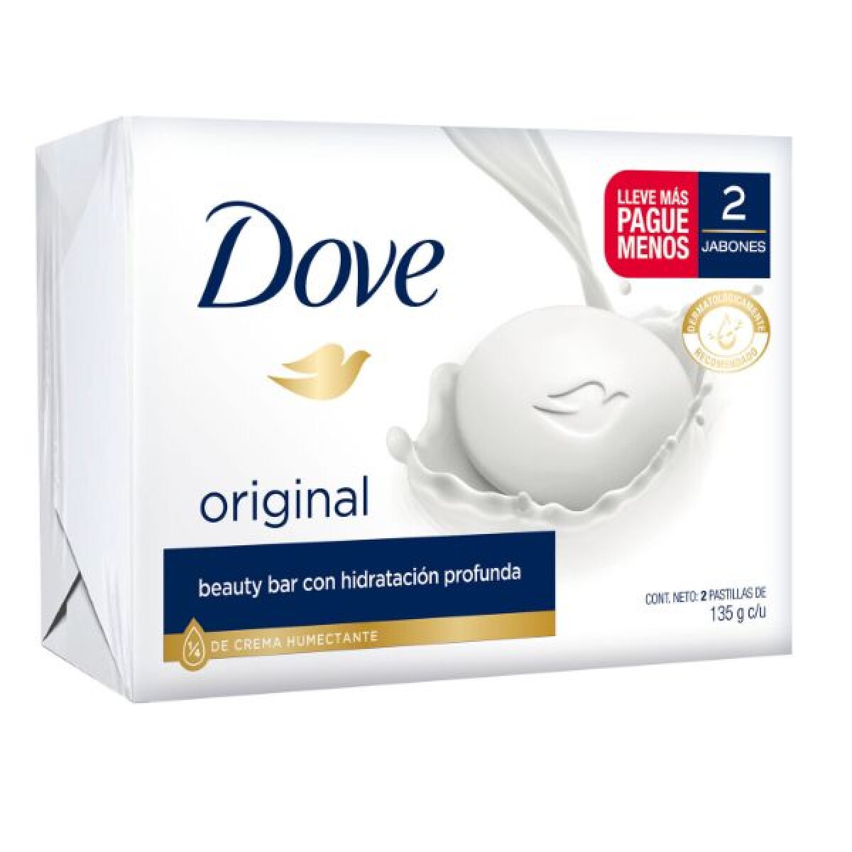 Pack Dove Jabón Original 2 Unidades 35g | Limpieza y Humectación en Formato Práctico 