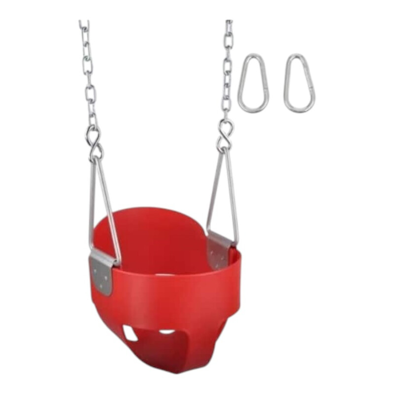 Hamaca bebé goma con cadena Galvanizada Rojo