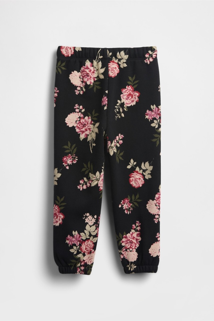 Pantalón Deportivo Logo Gap Toddler Niña Black Floral