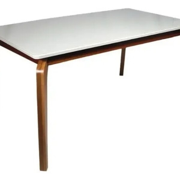 Mesa Comedor ComboHome Petra Premium 160x90 Cm Madera Vidrio Marrón 1