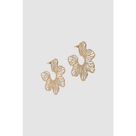Caravanas flor Oro fuerte