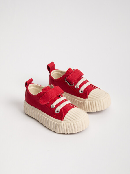 Zapatilla deportiva deportiva acordonada Roja