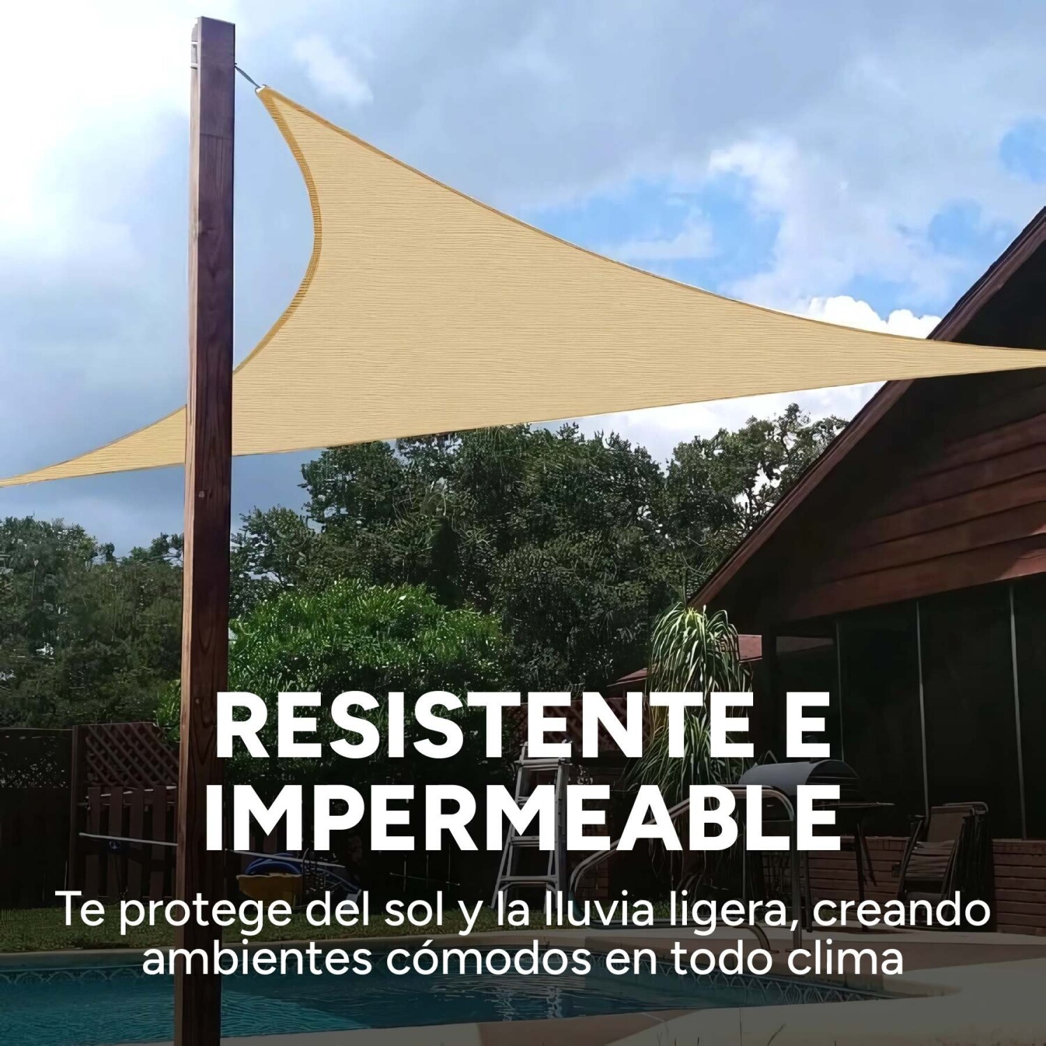 Malla Sombra Vela Toldo X Mts Jardín Patio Y — Atrix