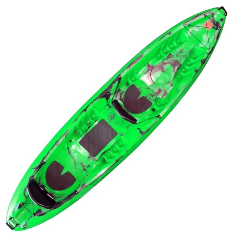 Kayak Raia triplo 2 adultos + 1 niño - Caiaker Verde neon