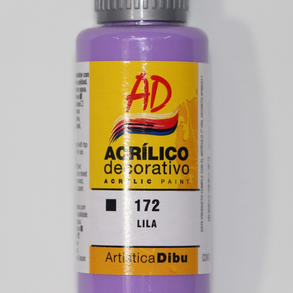 PINTURA ACRILICA ARTISTICA DIBU 60 ML. DIFERENTES COLORES COLOR LILA 172